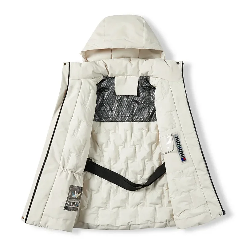 Graphene Heating Outdoor Jacket Men Women Winter Thickened Parks Warm Cotton Clothing Waterproof Unisex Down Hooded Coat Outwear 6