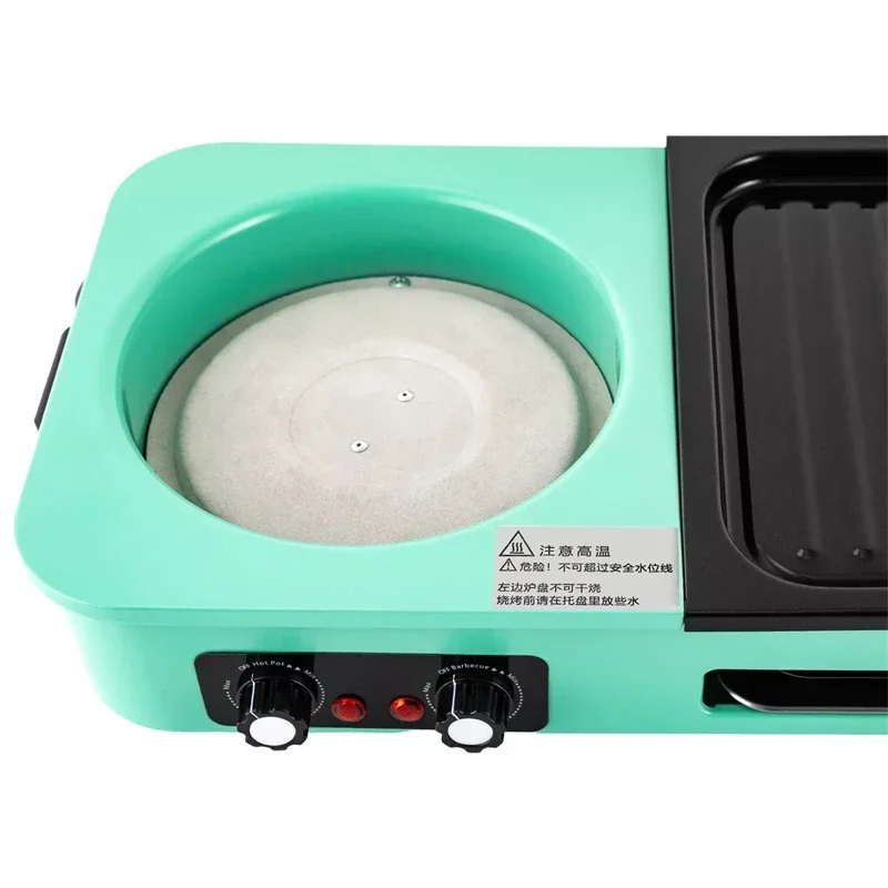 3-in-1-Elektrogrills, Hot Pot und rauchfreier Grill, Multikocher-Maschine, antihaftbeschichtete elektrische Backform, 220 V, EU-Stecker, elektrische Schüssel – Detail 7
