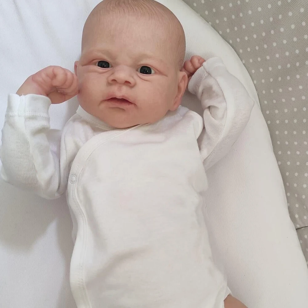 

46CM Already Painted Finished Reborn Baby Doll Doll 3D Skin Genesis Hand Painted Doll with Visible Veins Children Gift