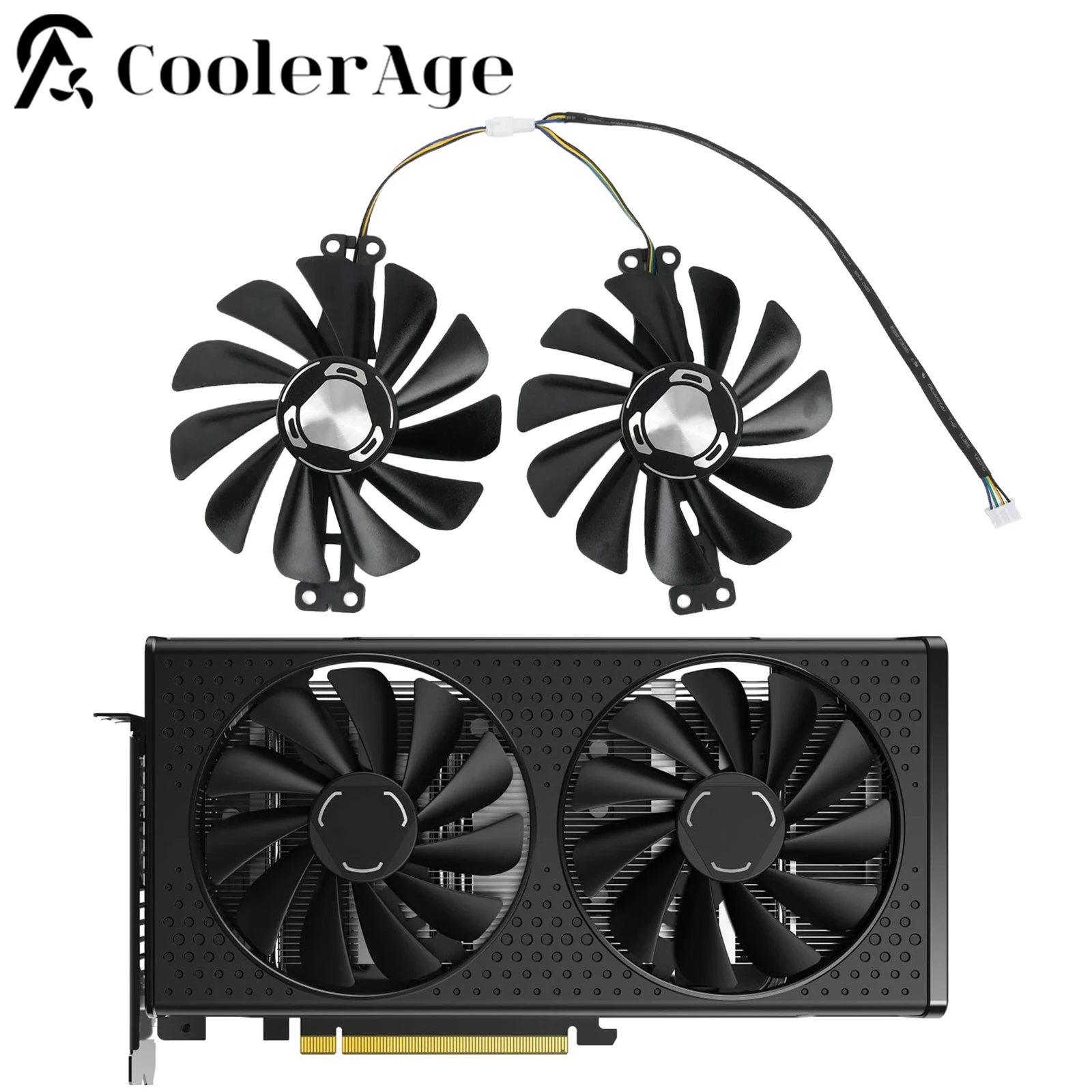 Dispositivo Di Raffreddamento Della Ventola Della Scheda Video Per Xfx Speedster Swft 210 Radeon Rx 6600 6600Xt Core Gaming 95Mm Muslimyrx6600 Rx6600X