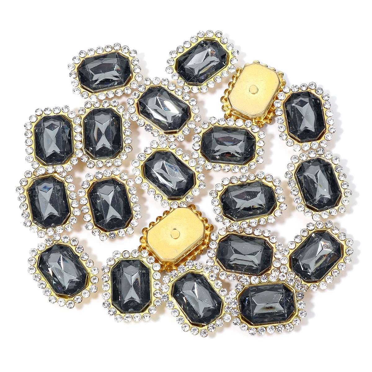 11,5X19mm 20Pcs Rechteckige Diamant Intarsien Vier Loch Klaue Diamant DIY Schmuck Haar Schuhe Hüte Materialien Wasser diamant Zubehör – Detail 13