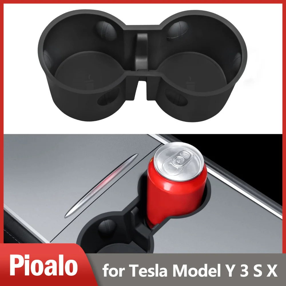 Cup Holder Compatible Center Console Car Silicone Cupholder with ABS Mini  Storage Box For Tesla Model 3 Model Y 2021 2022 - AliExpress