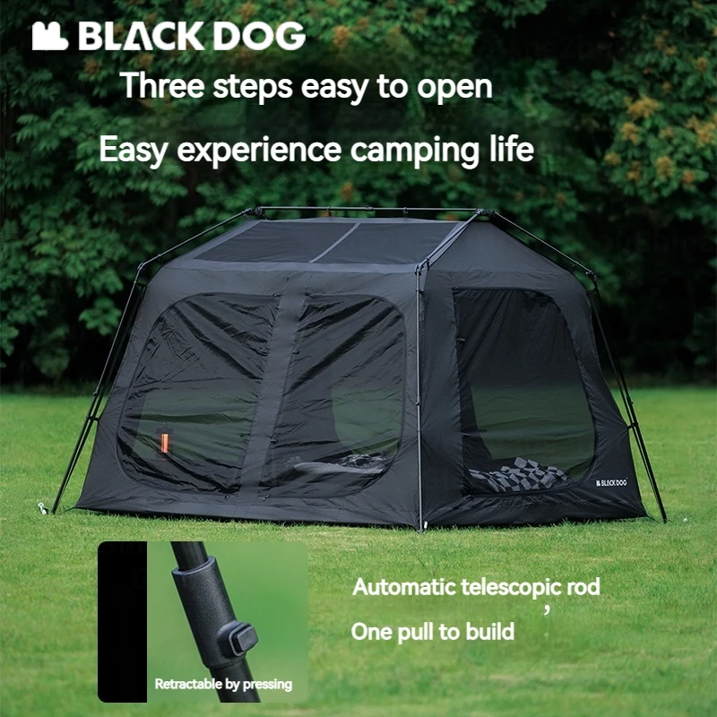 Naturehike BLACKDOG Automatic Tent Quick Open Black Coated Cabin