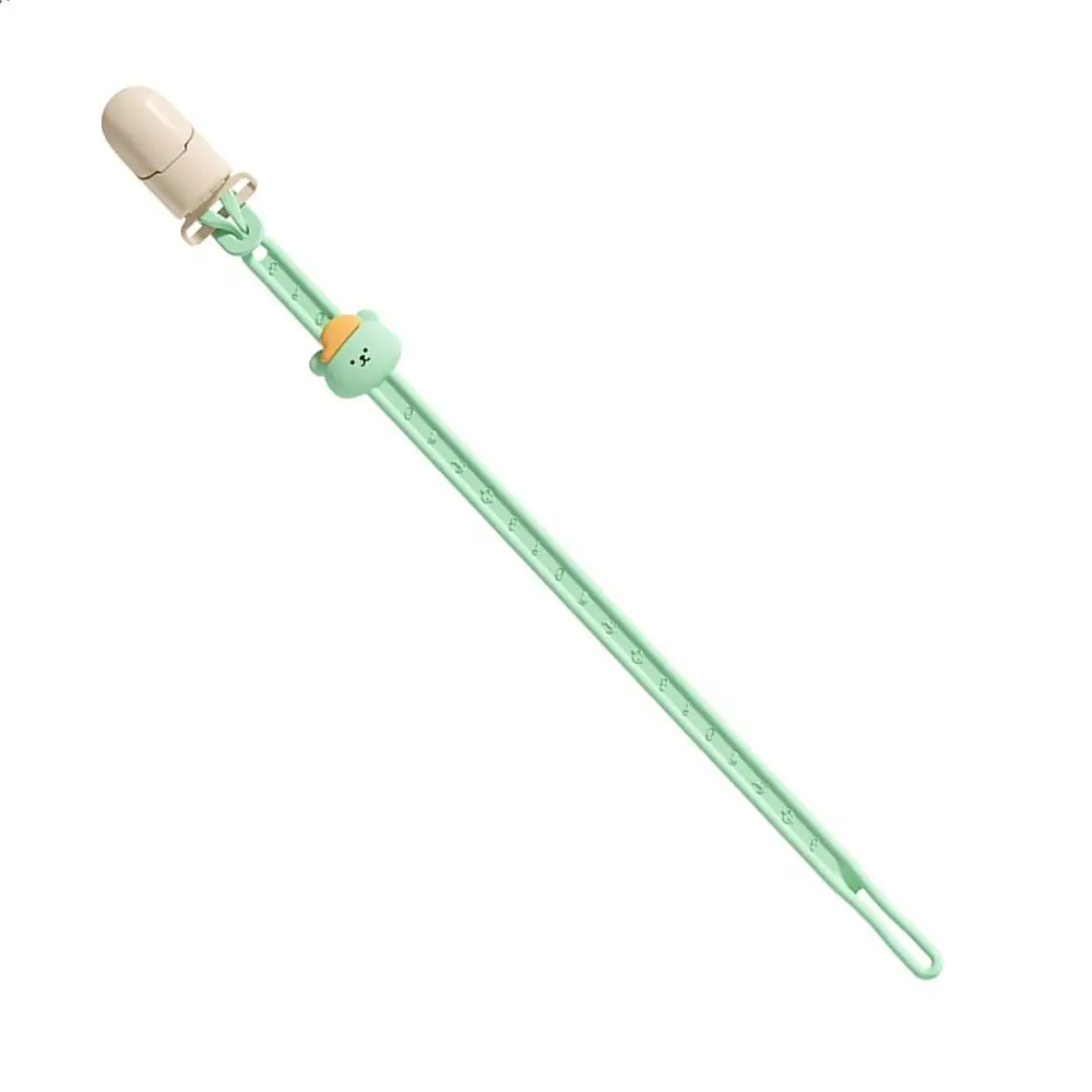 Cute Soft Food Grade Anti-drop Bear Toy Silicone Lanyard Baby Pacifier Chain Molar Chain Pacifier Clips Chains