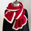 Fashion Thicken Winter Scarf Large Wool Knitted Scarfs Neck Wrap Soft Plush Neckerchief Girls