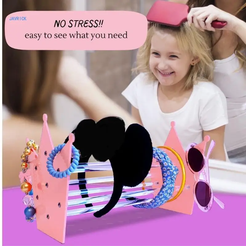 Pink Headband Display Stand Acrylic Headband Holder Jewelry Display Stand
