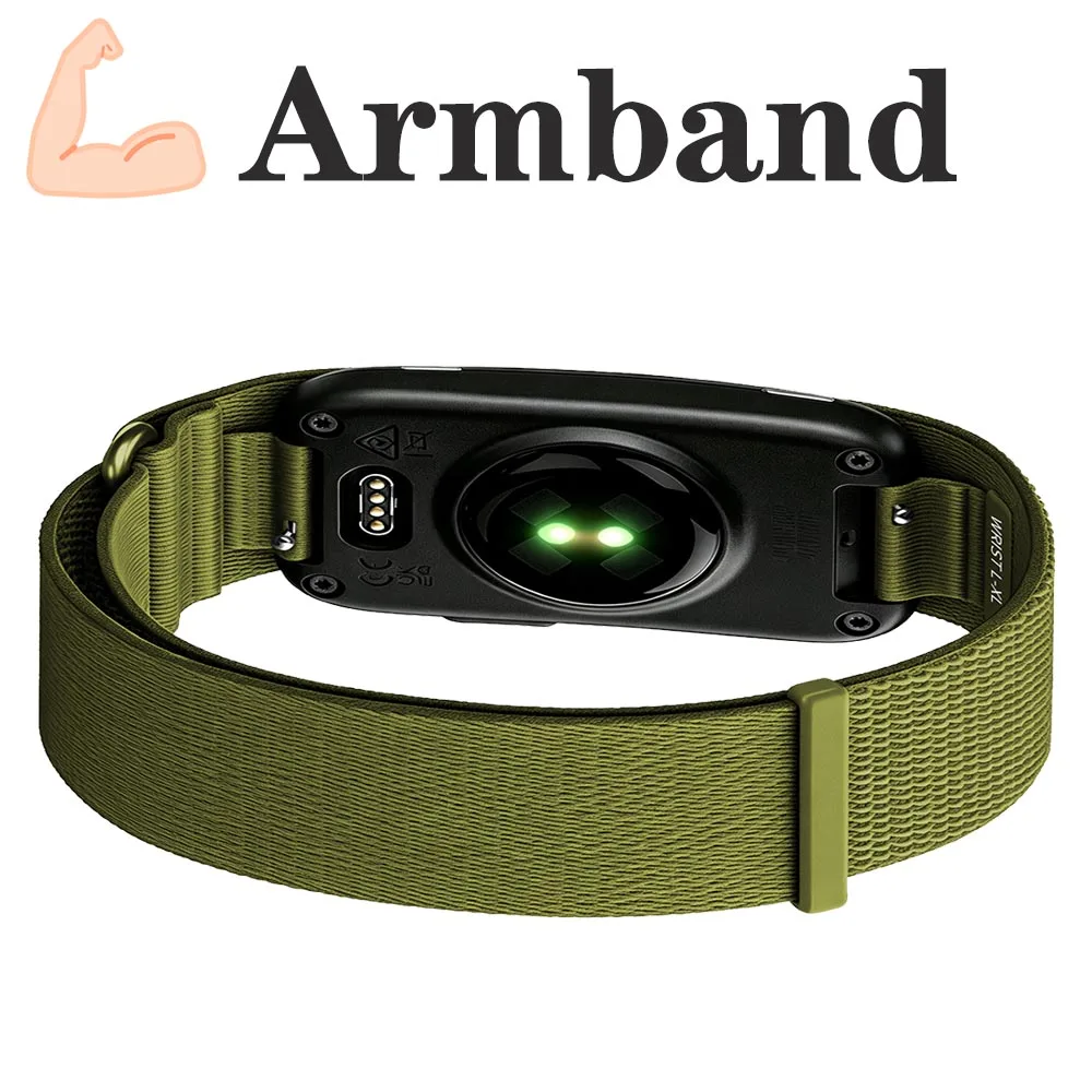 Nylon Woven Adjustable Fitness Tracker Bicep Strap - Breathable Arm Wristband Replacement