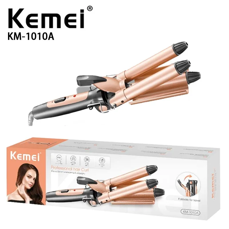 Km-1010a Hair Styling Tools Titanium Ceramic Curling Iron Custom 900w High Power Ceramic Titanium Hair Flat Iron