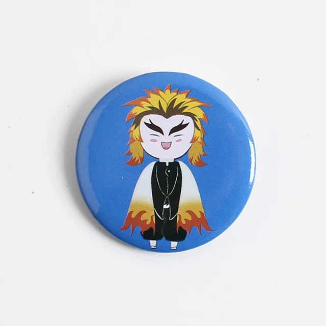 Anime Second element Q Version Badge Bar Butterfly Endure Tanjirou Fugang Yi Yong Shan Yi Yan Column Pendant Anime Peripheral XZ-2212-B7