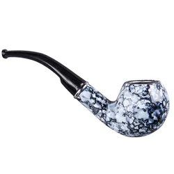 Resin Marbling Tobacco Pipe Tobacco Pipe Bent Pipe Filter Pipe Washable Tobacco Smoking Pipe Handle Smoke Pipe Holder Men Gift