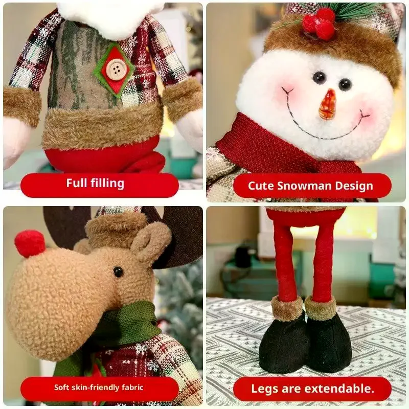 Christmas Ornament Xmas Gifts Telescopic Christmas Doll Merry Christmas Decorations For Home New Year