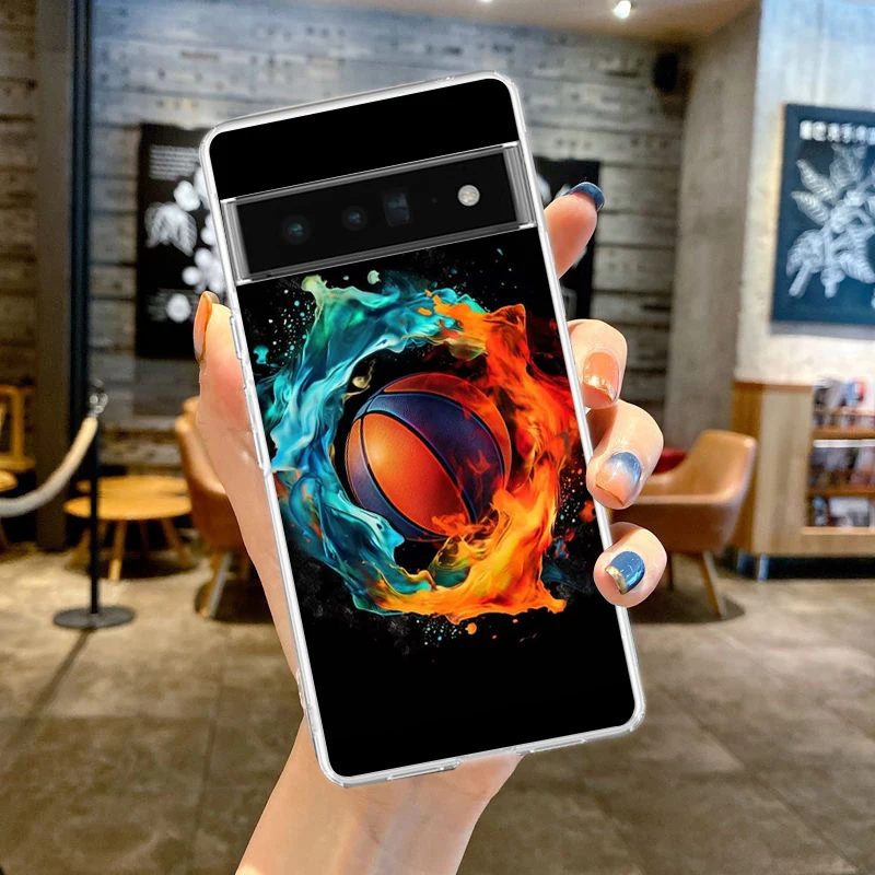 Cool Basketball Phone Case Cover for Google Pixel 9 8 7 6 5 4 4XL Silicone 7A 6A 5A 4A 3A Pro XL 5G Transparent Shell Capas Bags – Detail 7