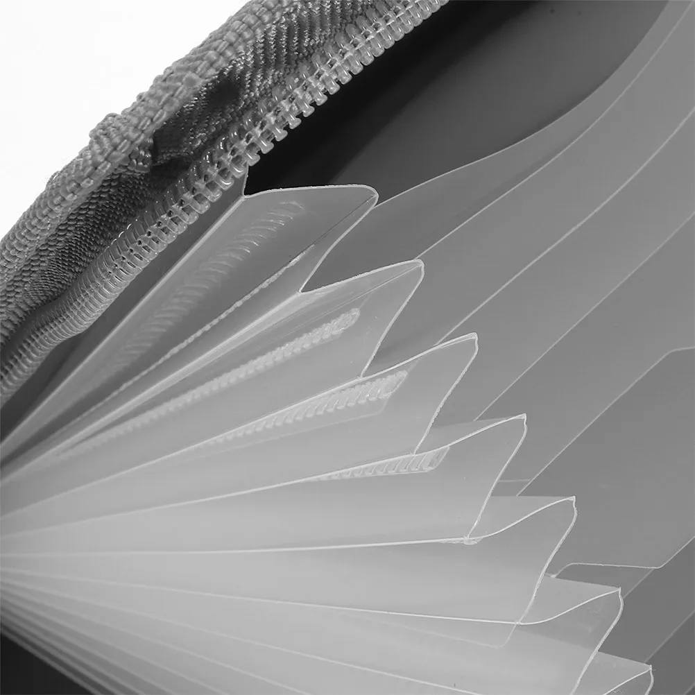 A6 미니 문서 정리함, 지퍼 아코디언 폴더, 다층 영수증 정리함 (계산서, 쿠폰, 카드, 사무용품용)