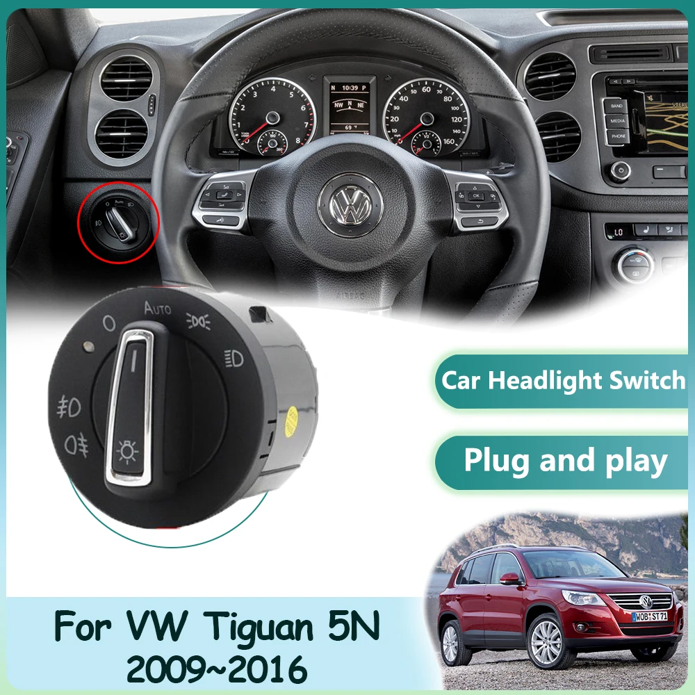 

Автомобильная фара, автоматический переключатель для Volkswagen VW Tiguan 5N 2009 ~ 2016, 2010 2011 2012 2013 2014 201 Автоматический фотоэлемент, установка датчика, запчасти для передней фары, аксессуары для интерьера