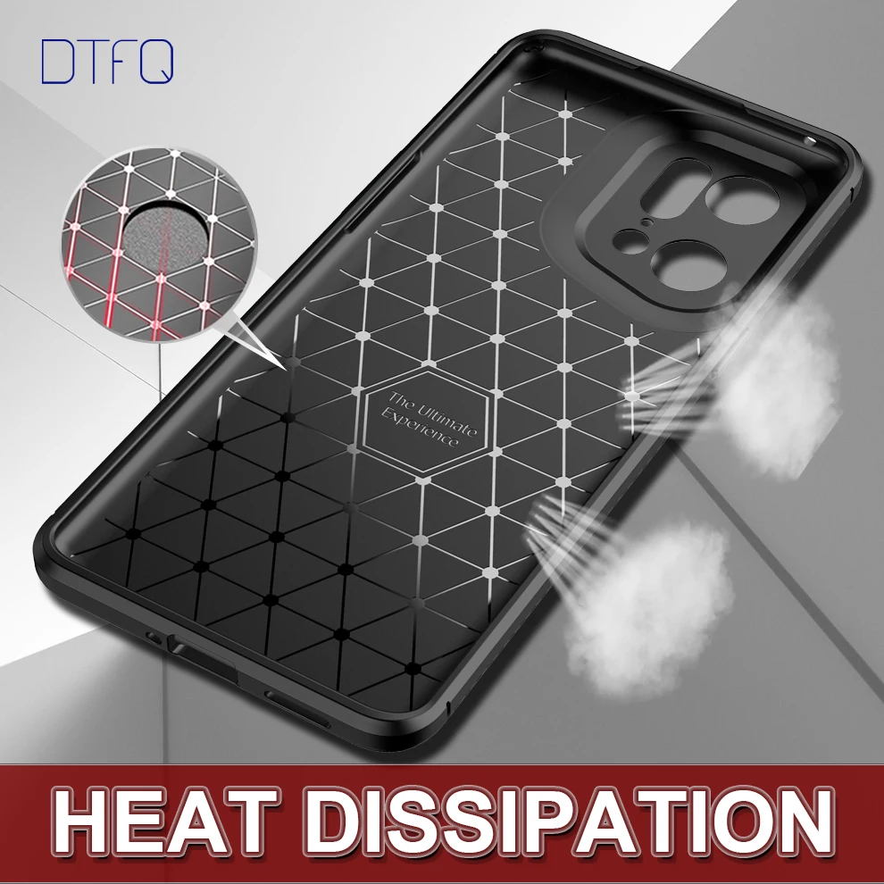 For OPPO Find X5 Pro Case Carbon Fiber Silicone Case for OPPO Find X5 Coque  Funda Cover Shockproof Case for OPPO Find X5 Lite - AliExpress