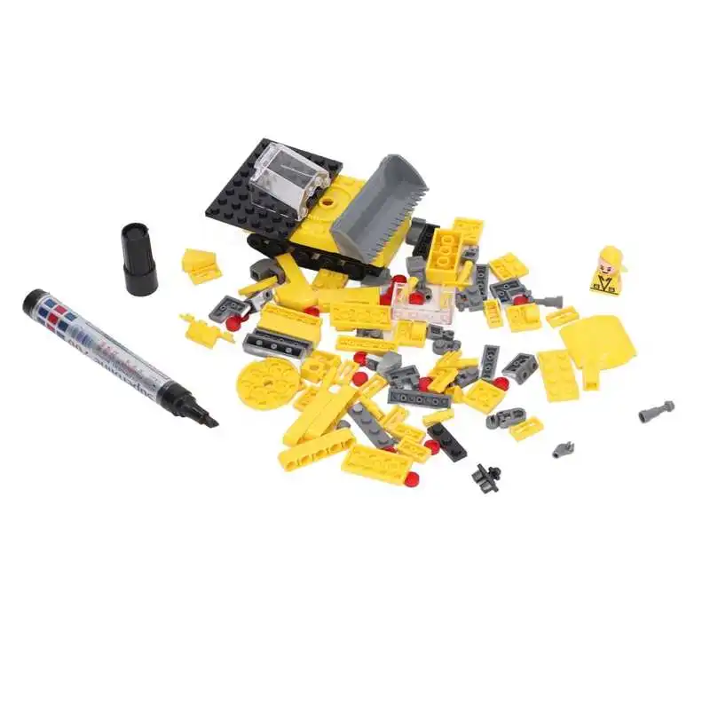 Digging Truck Toy Inductive DIY Assembly Electronic Vehicle Excavator Construction Toy for Children
