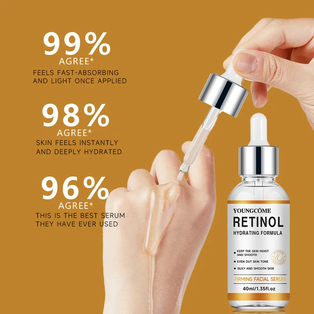 Retinol Anti Aging Removal Wrinkle Serum Firm Lift Fade Fine Lines Moisturizing Face Essence Skin Care Brighten Repair Cosmetic 2