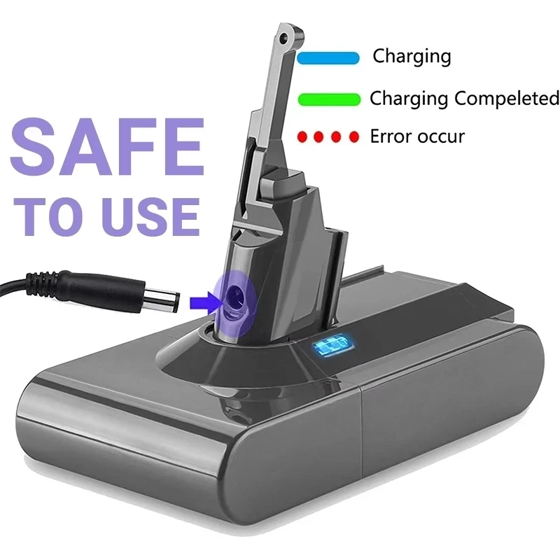 For Dyson V8 21.6V 98000mAh Replacement Battery for Dyson V8 Absolute Cord-Free Vacuum Handheld Vacuum Cleaner Dyson V8 Battery 5