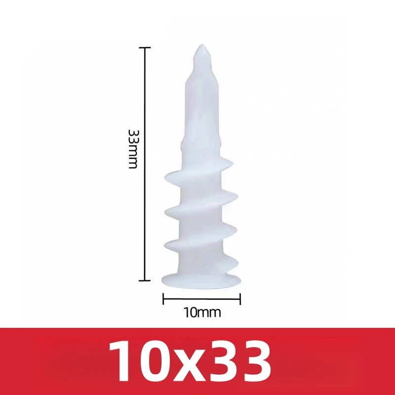 Drilling Drywall Anchor 20/50/100Pcs with Tapping Screw for Plasterboard Gypsum Hollow Cavity Wall Expansion Plug Plastic Nylon