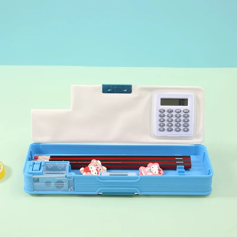 Cartoon Computer Stationery Box Children's Multifunctional Pencil Case Creative Student Supplies Large Capacity Sharpener