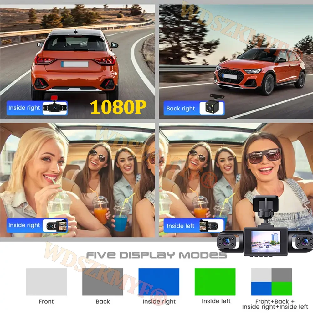 NEW 360° Car Camera 3/4Lens 1080P Dash Cam 2inch Car recording camera Car DVR Front Left right Rear View Camera Black Box