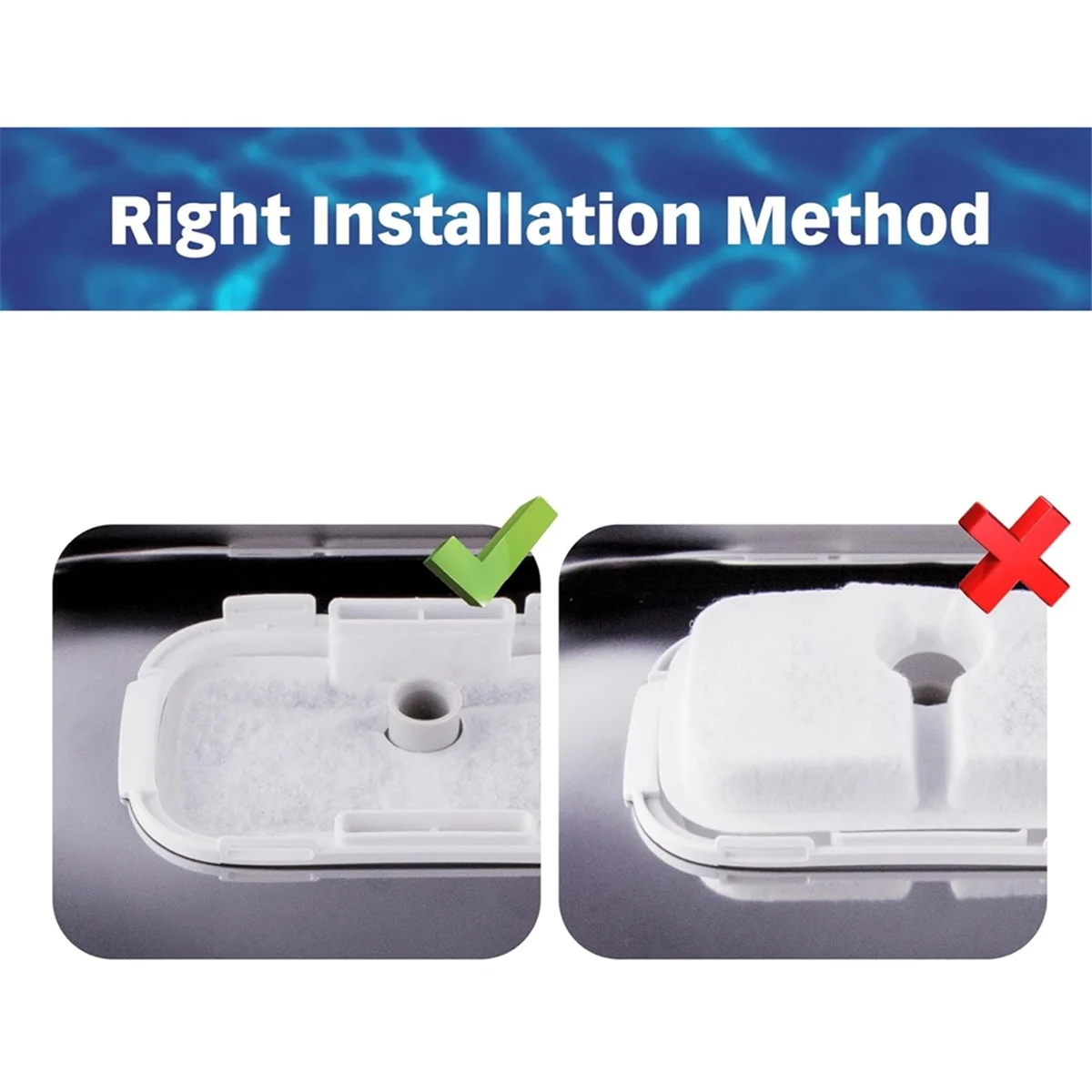 Filtres Rechange PETLIBRO Pour Fontaine à Chat Dockstream - Lot De 8 Filtres + 8 Éponges - Pour WF106/WF115/etc.