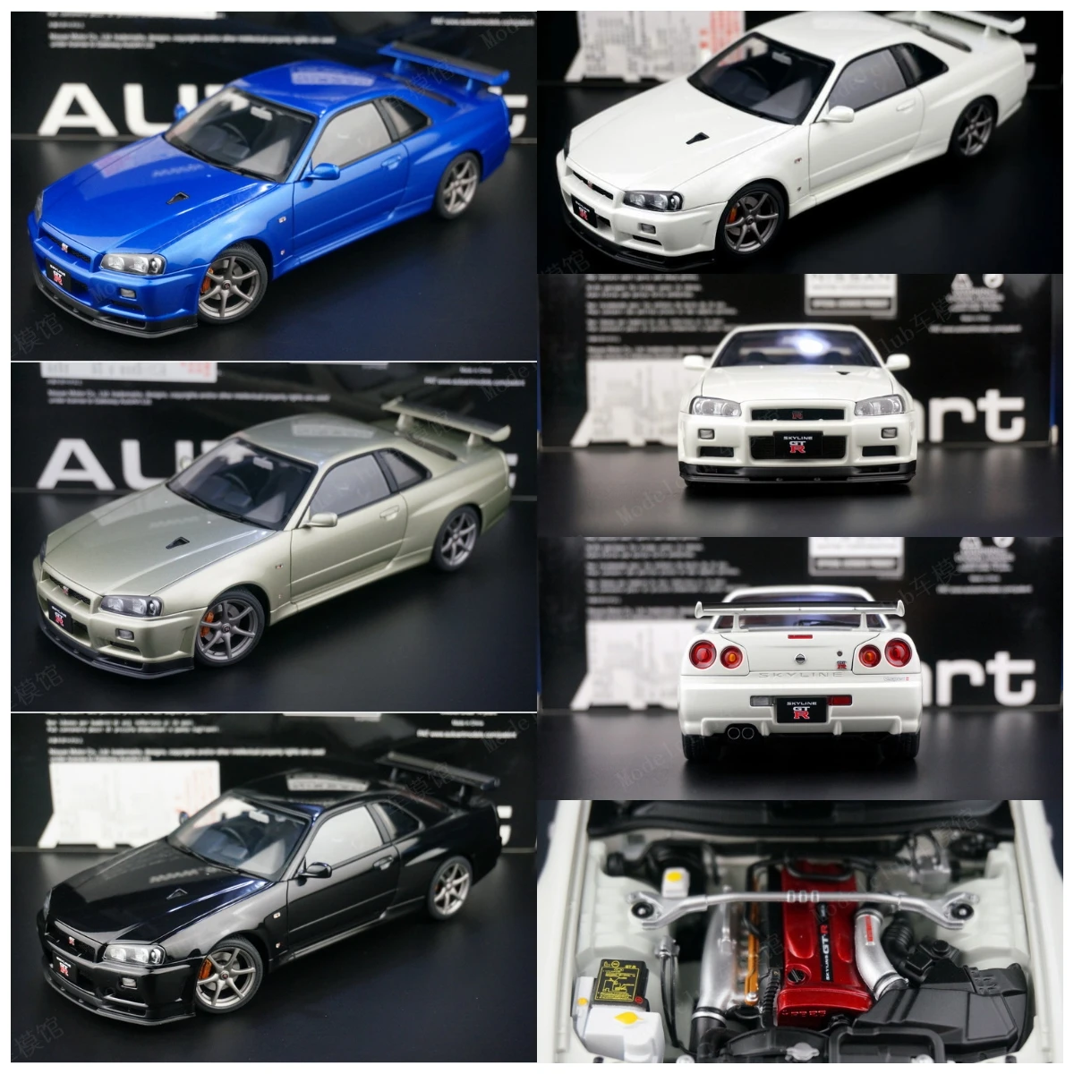 

Autoart 1:18 For Skyline R34 GTR V-Spec II JDM Alloy Full Open Limited Edition Resin Metal Model Ornament Toy Birthday Gift