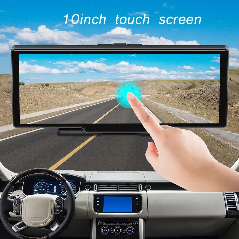 IPoster-Caméra de tableau de bord de voiture, 10.26 pouces, 1080P, Carplay, Android, enregistreur vidéo automatique, Stream Prada Cam, FM, Bluetooth Audio, DVR, GPS