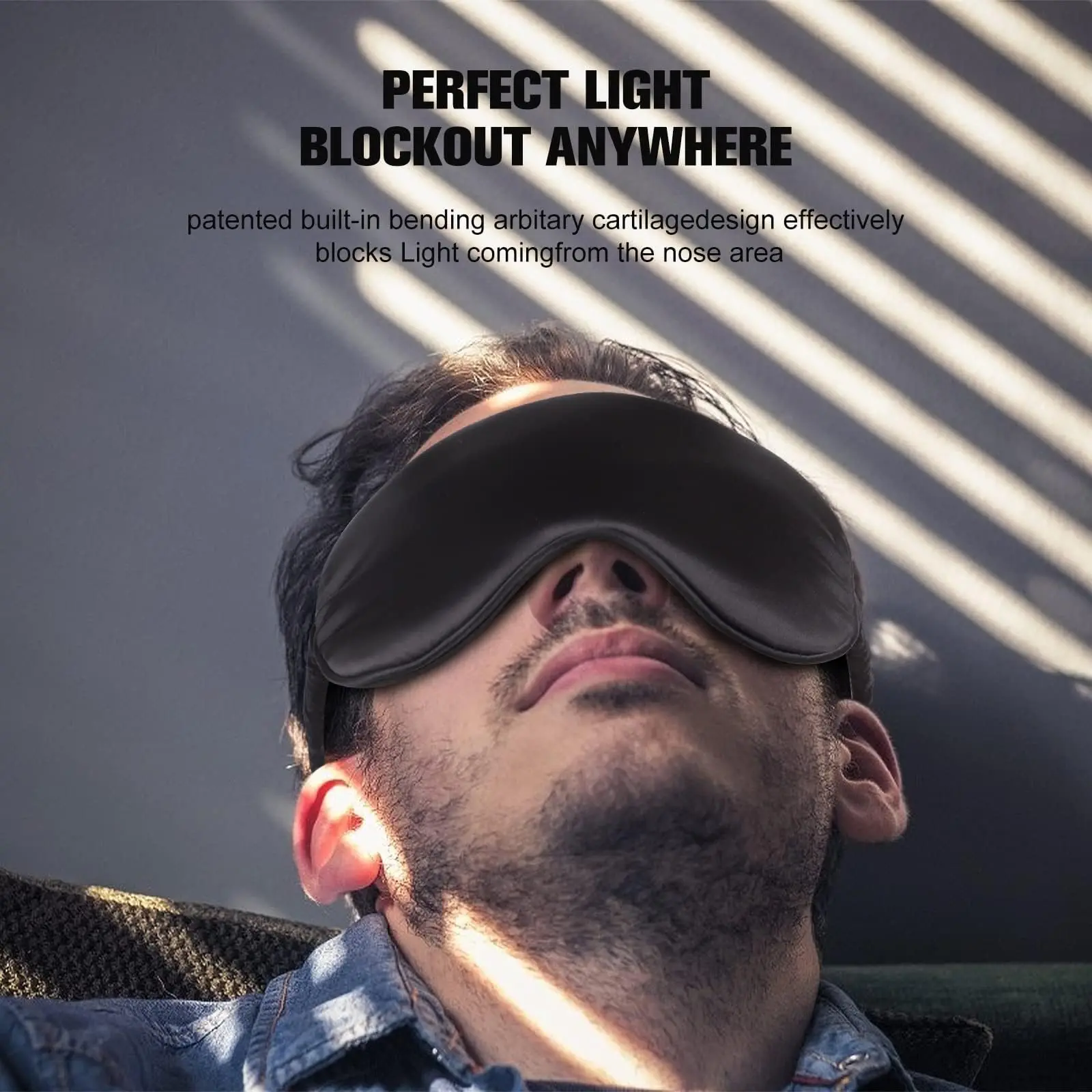 Luxurious Silk Sleep Mask - Ultimate Blackout Comfort with Breathable, Skin-Friendly Design