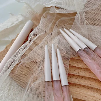 Pennelli per Nail Art di Vari Tipi, Ultra-fini e Ultra Lunghi, per Disegno e Pittura, Penne Liner per Unghie Francesi Fai-da-Te, Strumento per Manicure
