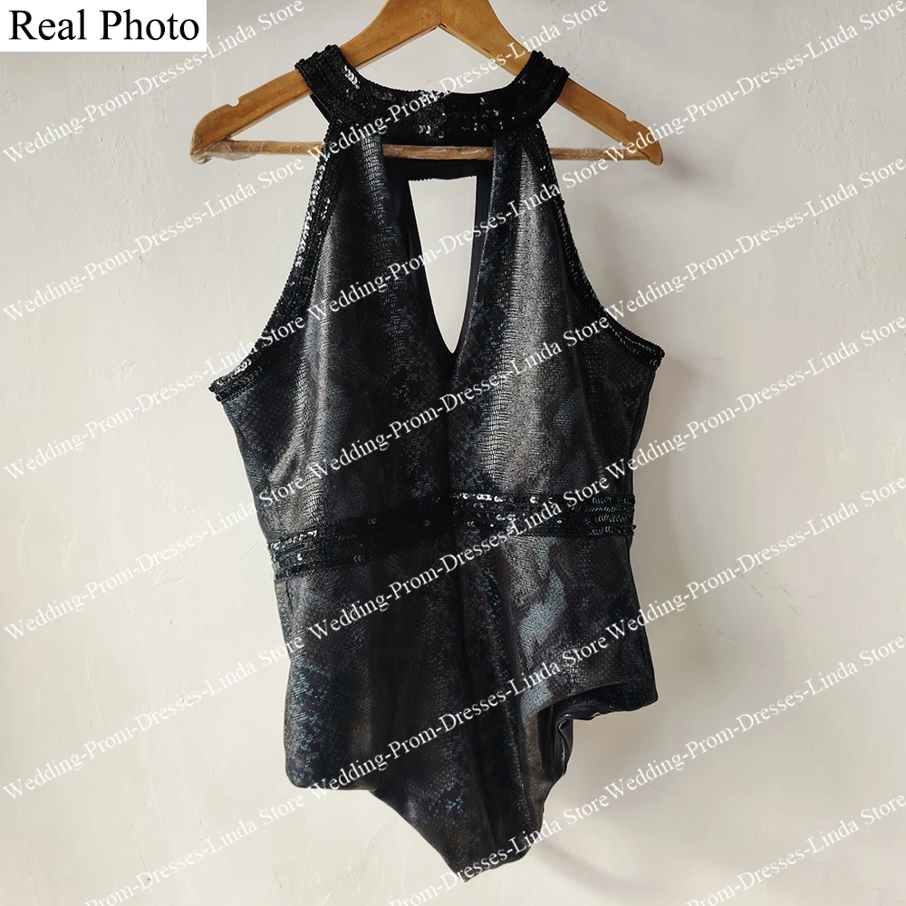 Short Jumpsuit Cocktail Dresses Women V-Neck Sleeveless Above Knee Mermaid Prom Party Gala Special Events Wedding evening dresses cocktail dress