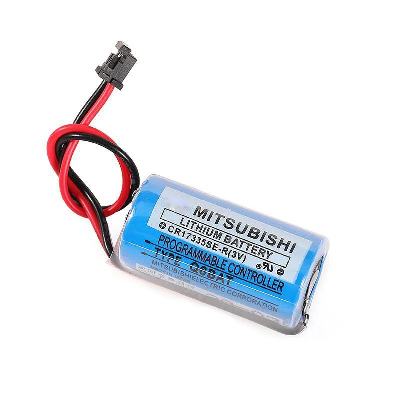 3V 1800mAh Q6BAT CR17335 ER2/3A PLC Lithium Battery With Plug For Mitsubishi Backup Power CR17335SE-R Industrial Battery 1Pcs