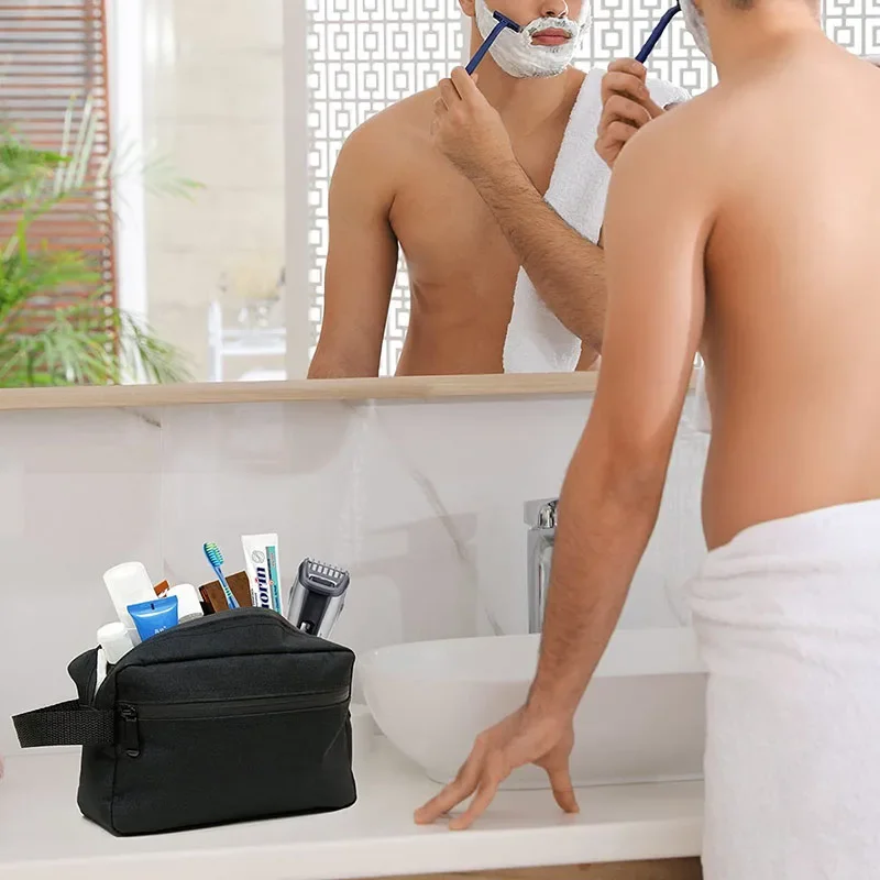Borsa da Toilette da Viaggio per Uomo, Grande Capacità, Impermeabile, Portatile, Beauty Case per Uomini e Donne, Pochette per Cosmetici - immagine 4