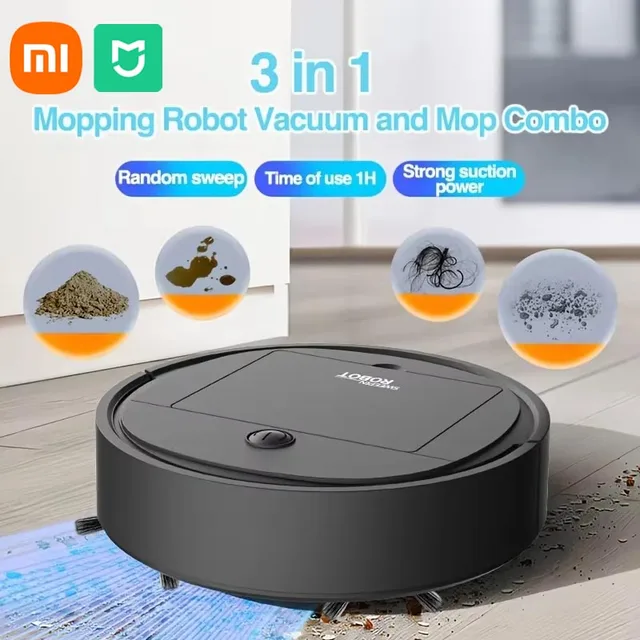 Xiaomi MIJIA 3-in-1 Smart Sweep Robot, 4000Pa Suction, Automatic Vacuum Cleaner 1