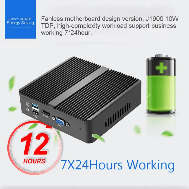 BEBEPC Mini PC senza ventola Router firewall Intel Celeron J1900 N2830 4 LAN Pfsense Ubuntu Windows 10 Computer industriale PC 5
