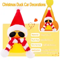 Christmas Rubber Duck Car Duck Ornaments Yellow Duck Car Dashboard Decorations for Christmas Decor and Home Decoration 2