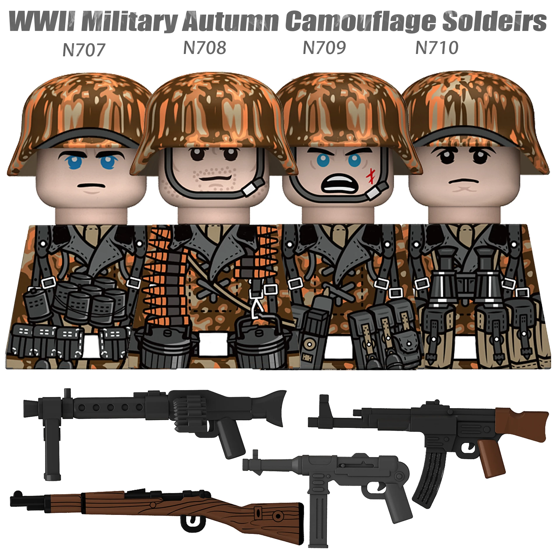 WW2 Winter Soldiers Building Block Set - Military Figures & Weapons Collection