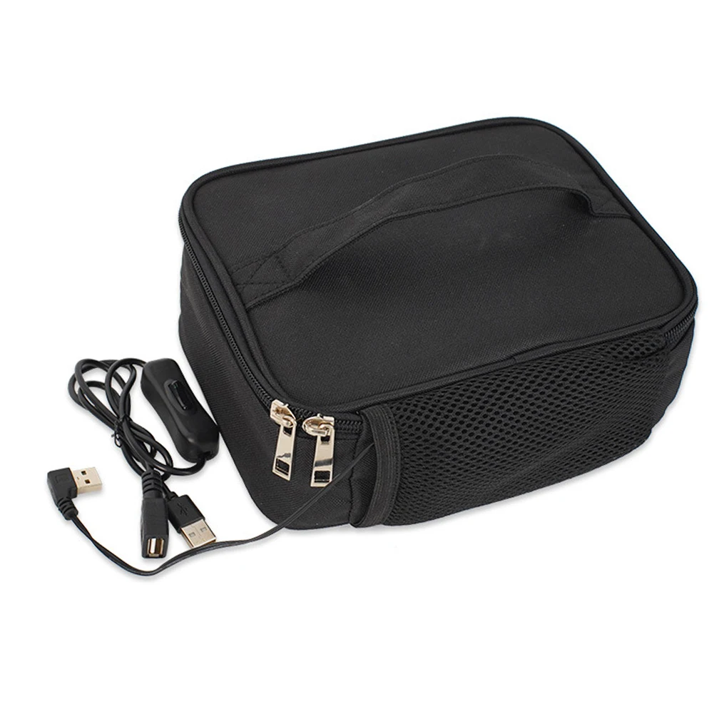 

USB Food Warmer Container Bag Durable Oxford Cloth Compact and Lightweight Enjoy Hot Meals During Winter Camping Adventures
