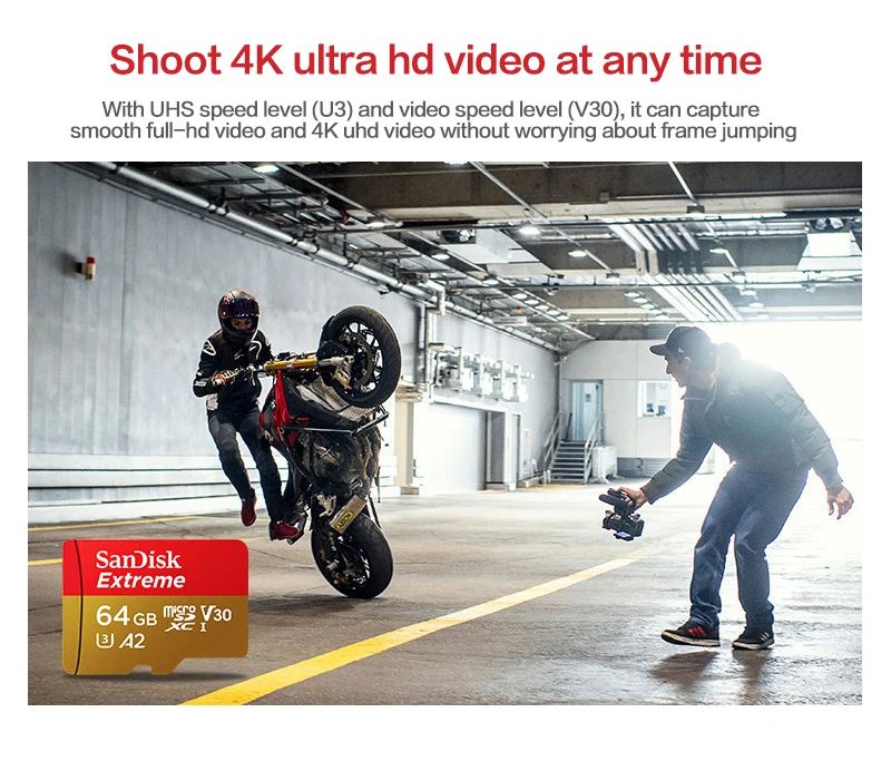 Sandisk-Extreme Micro SD Card, Cartão de Memória