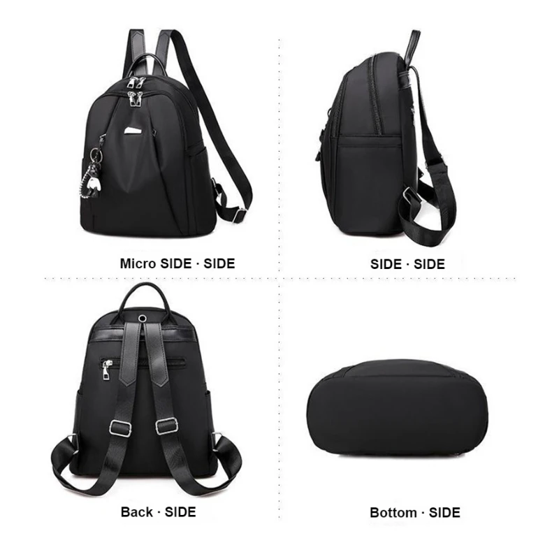 Women's Trendy Street Style Backpack - Oxford Fabric School Bag for Teens 5
