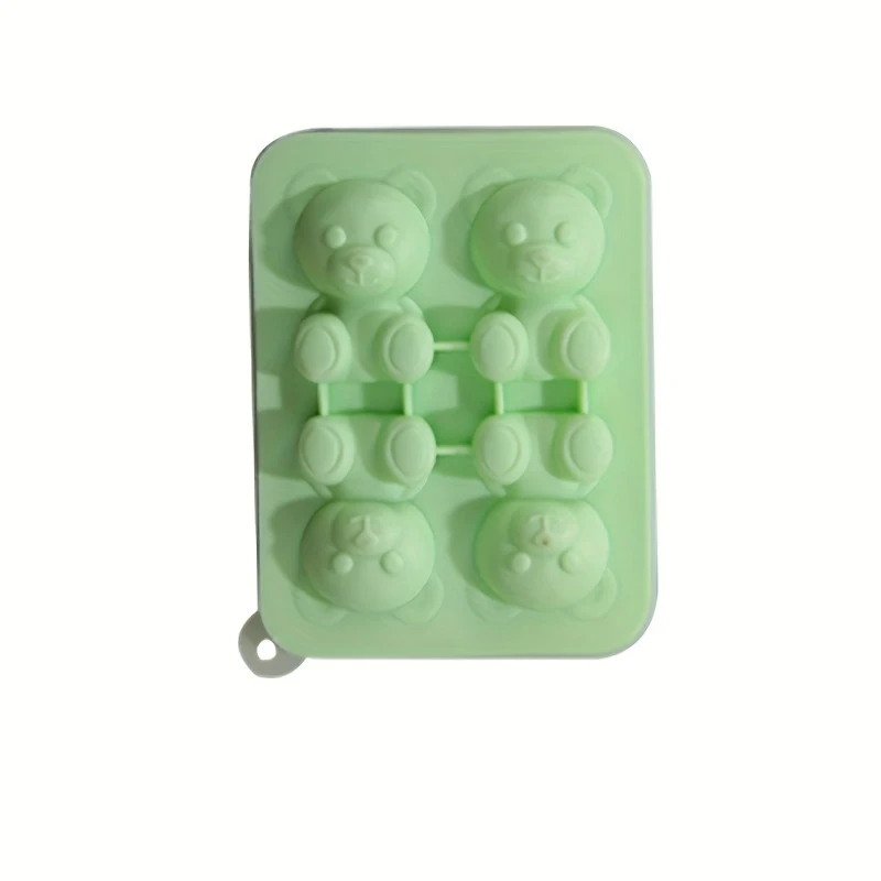 Cute Teddy Bear Silicone Ice Cube Tray - Flexible and Food Grade Mold