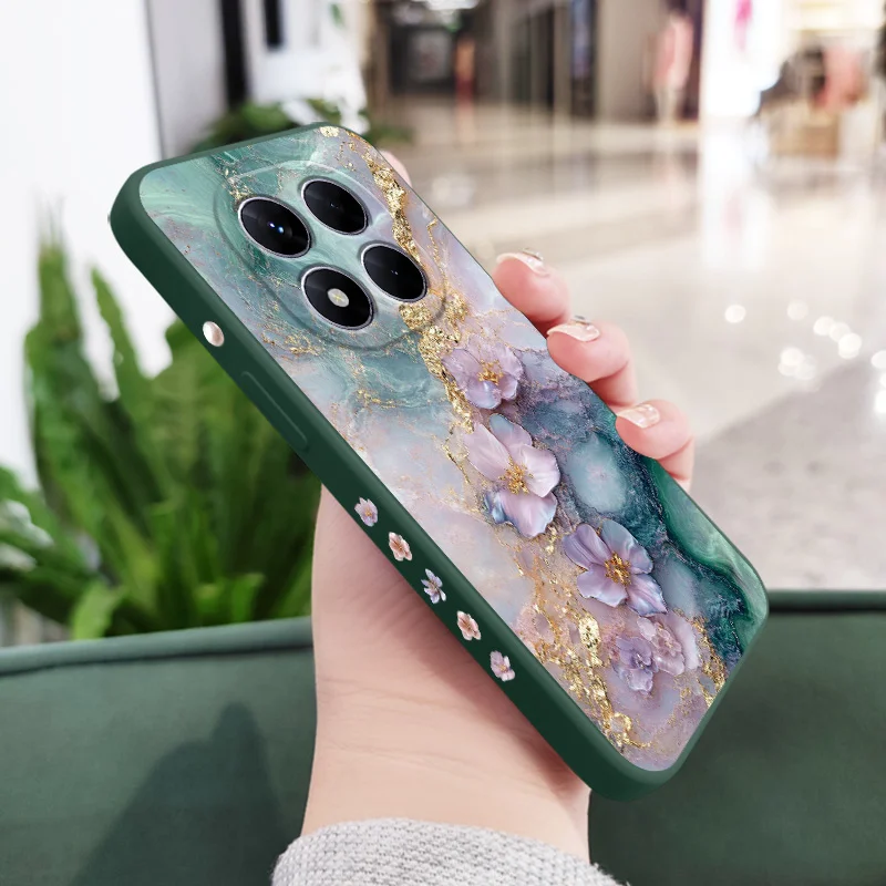 Pearlescent Flower Silicone Phone Case Cover