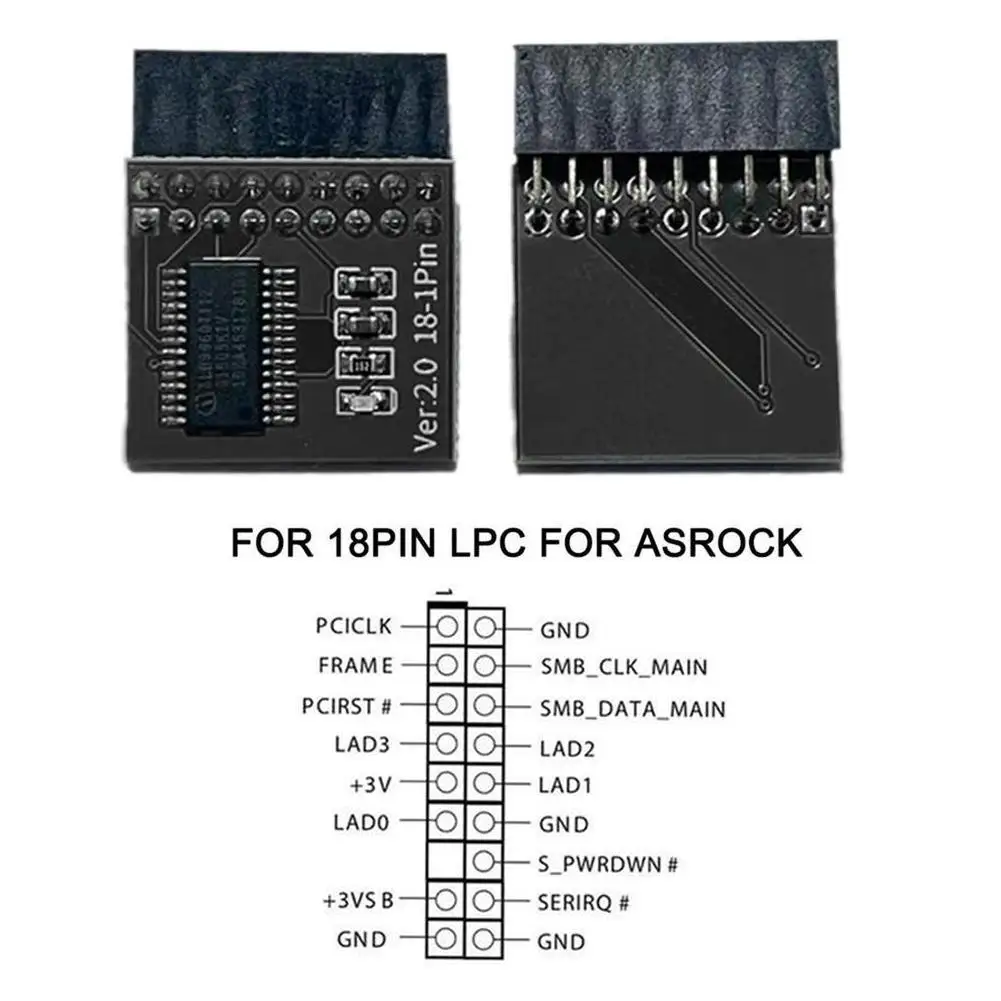 TPM 2.0 Encryption Security Module, Cartão remoto, suporta a versão, 12, 14, 18, 20, 1Pin, Multi-Brand Motherboard, mais novo