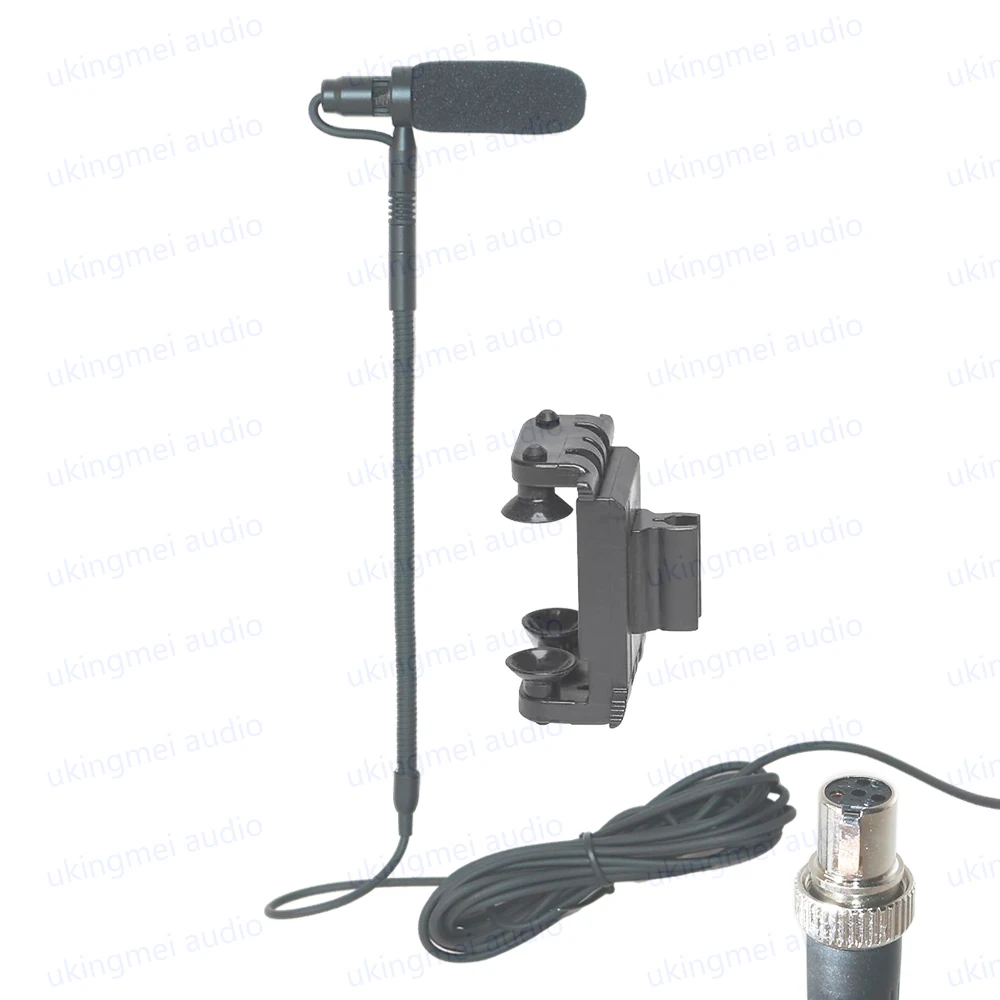 Supercardioid Condenser Microphone for Viola Acoustic Violin Musical Instrument Microphone for Body Belt-pack Transmitter System