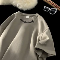 Men's Oversized T-shirts White Cotton T Shirt 5XL for Men Casual Summer Wear Letter Fashion  Print Neck Tee Shirts Men Clothing 5