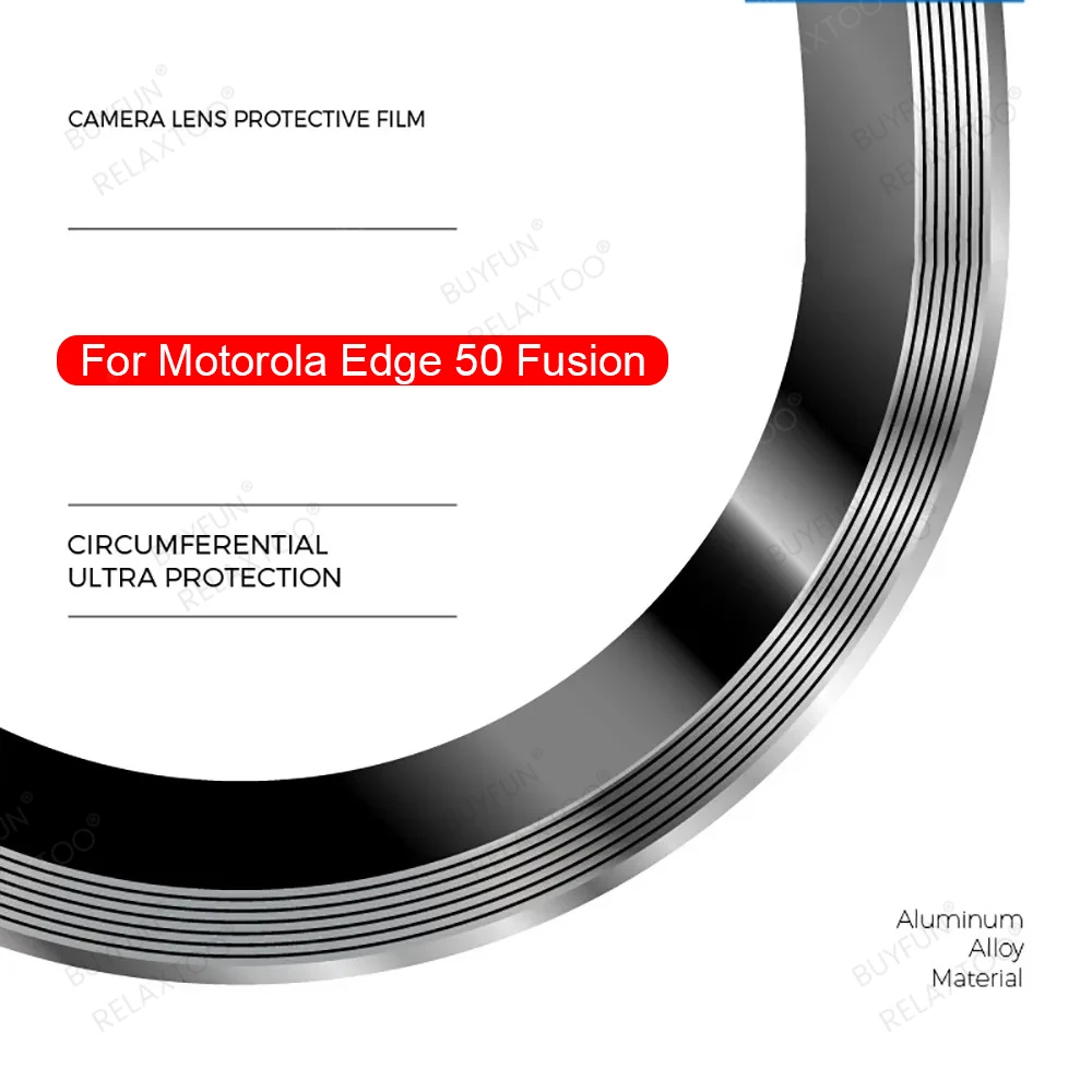Camera Lens Protector Case Lens Ring Cover For Motorola Edge 50 Fusion Case Aluminium Alloy 3D Glass Camera Protector Edge50 50Fusion Edge50Fusion