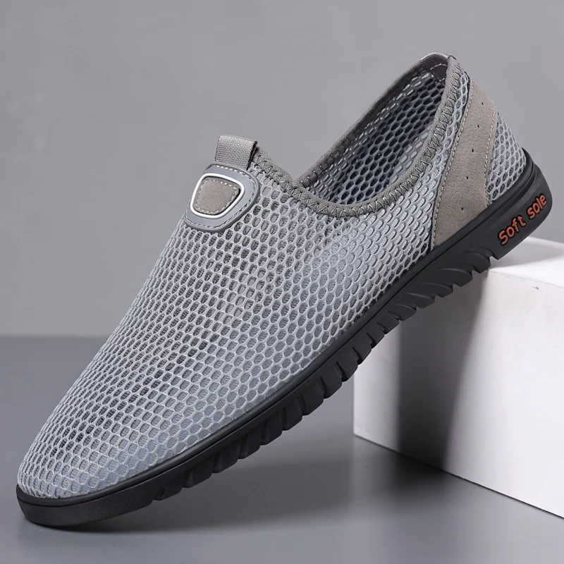 YRZL 2024 Fashion Men's Shoes Casual Mesh Summer Sneakers High Quality Breathable Tenis for Men Comfortable Walking Footwear