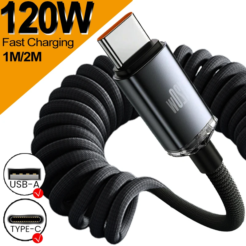 สายชาร์จ USB-C ยืดหดได้ ชาร์จเร็ว ทนทาน