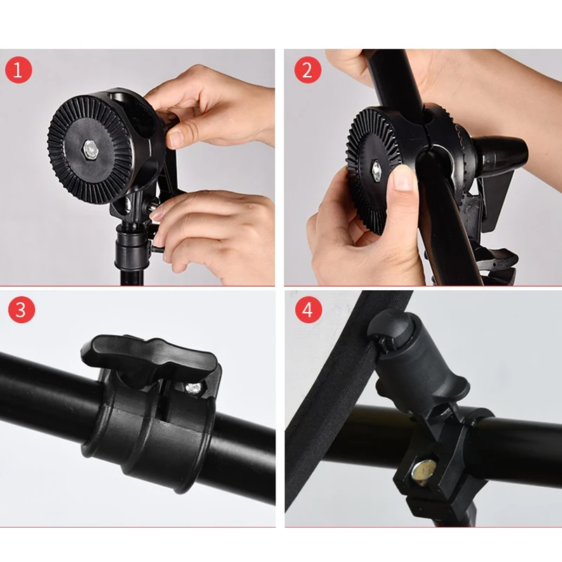 Soonpho Studio Photo Holder Bracket Swivel Head Collapsible Reflector Disc Arm Support Light Stand Aluminium 66-170cm