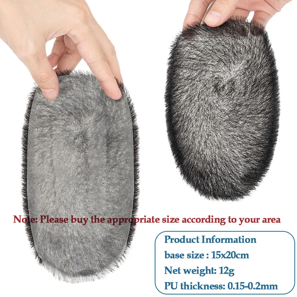 5x7/6x8 Short Buzz Cut Hair Men Toupee Thin Skin PU Human Hair System for Men Replacement Systems Men's Capillary Prothesis 2